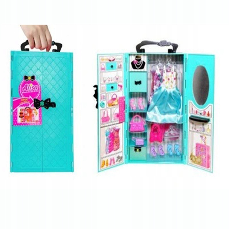 

Szafa Garderoba Z Ubrankami Dla Lalki 29CM