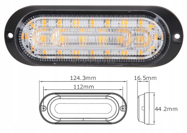 LAMPA OSTRZEGAWCZA STROBO I JAZDA DZIENNA 12V-24V