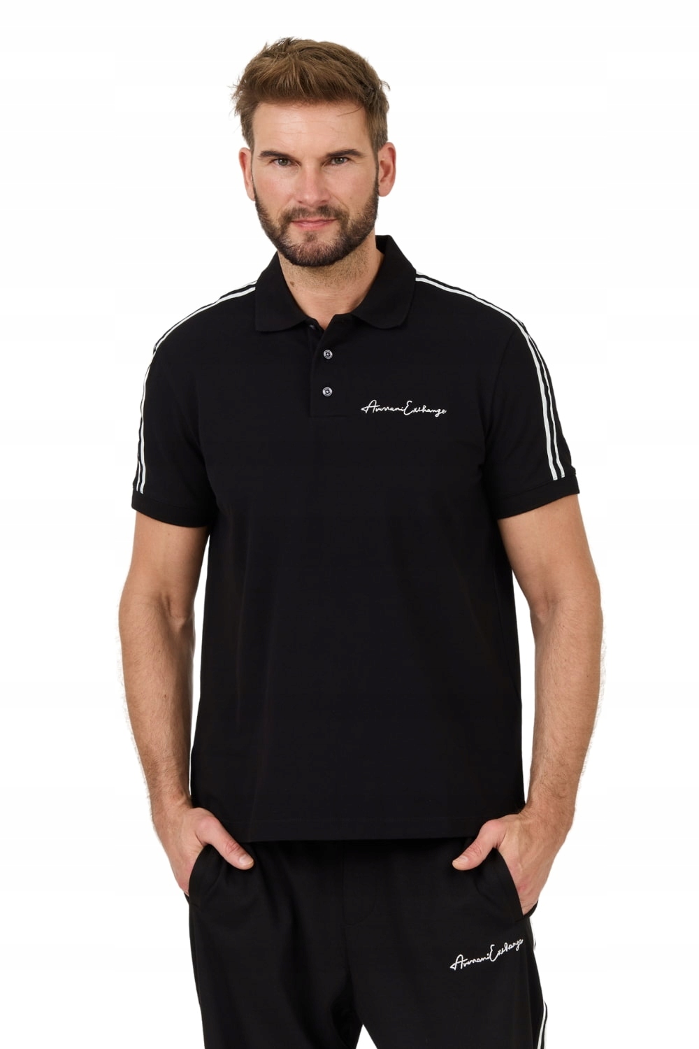 Armani Exchange Černé polo M
