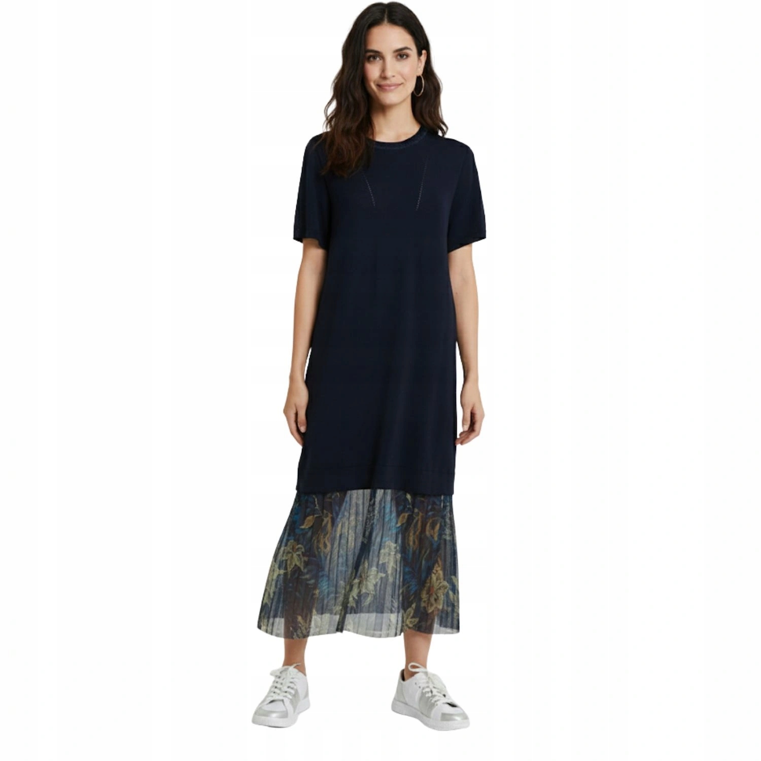 Šaty svetrové šaty Desigual s krátkým rukávem midi vel. S