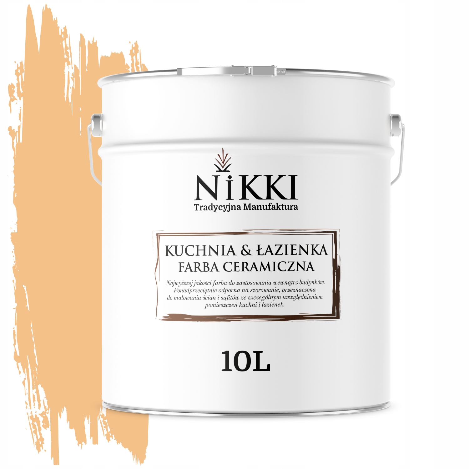 Keramická Farba Kuchyňa Kúpeľňa Oranžová Svetlá H5961 Mat 10 L Nástenná