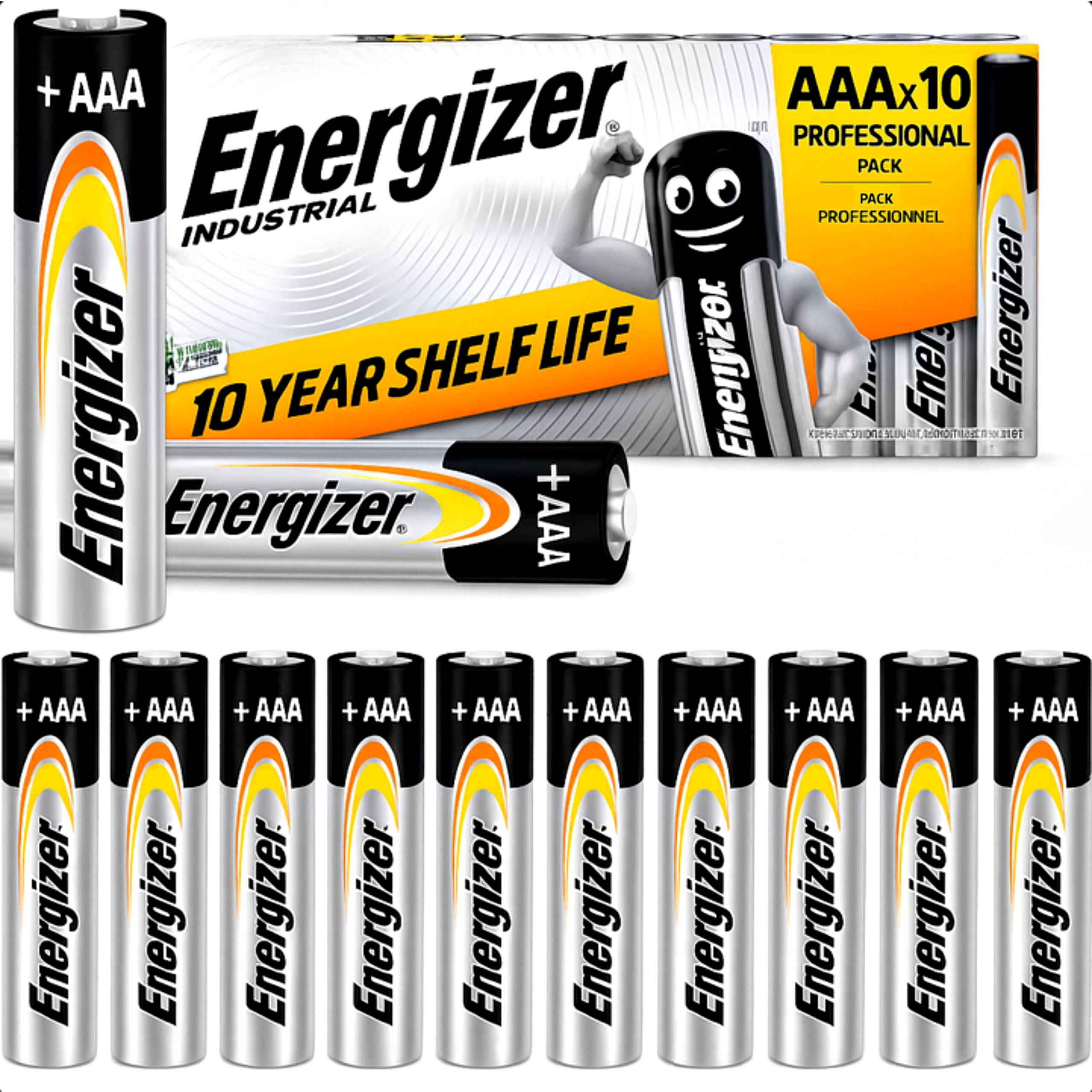 Bateria alkaliczna Energizer Industrial AAA LR03 mały paluszek 1.5V 10 szt.