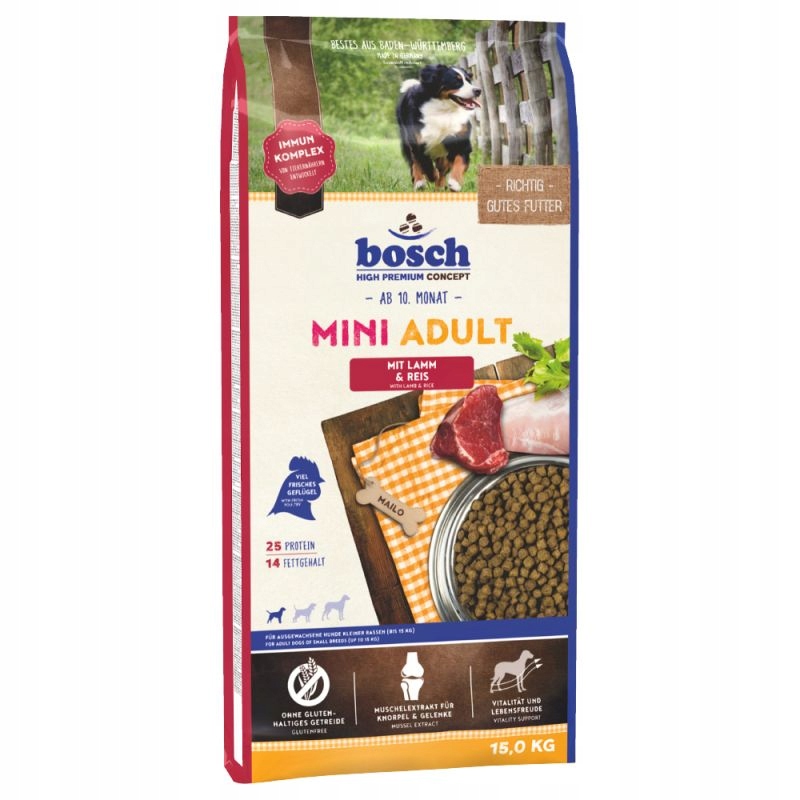 Levně Bosch Adult Mini Jehněčí & Rýže 15kg