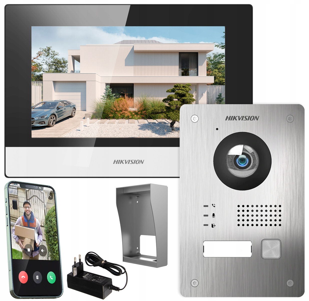 

Wideodomofon WiFi DS-KIS703p LCD Furtka Brama Apka