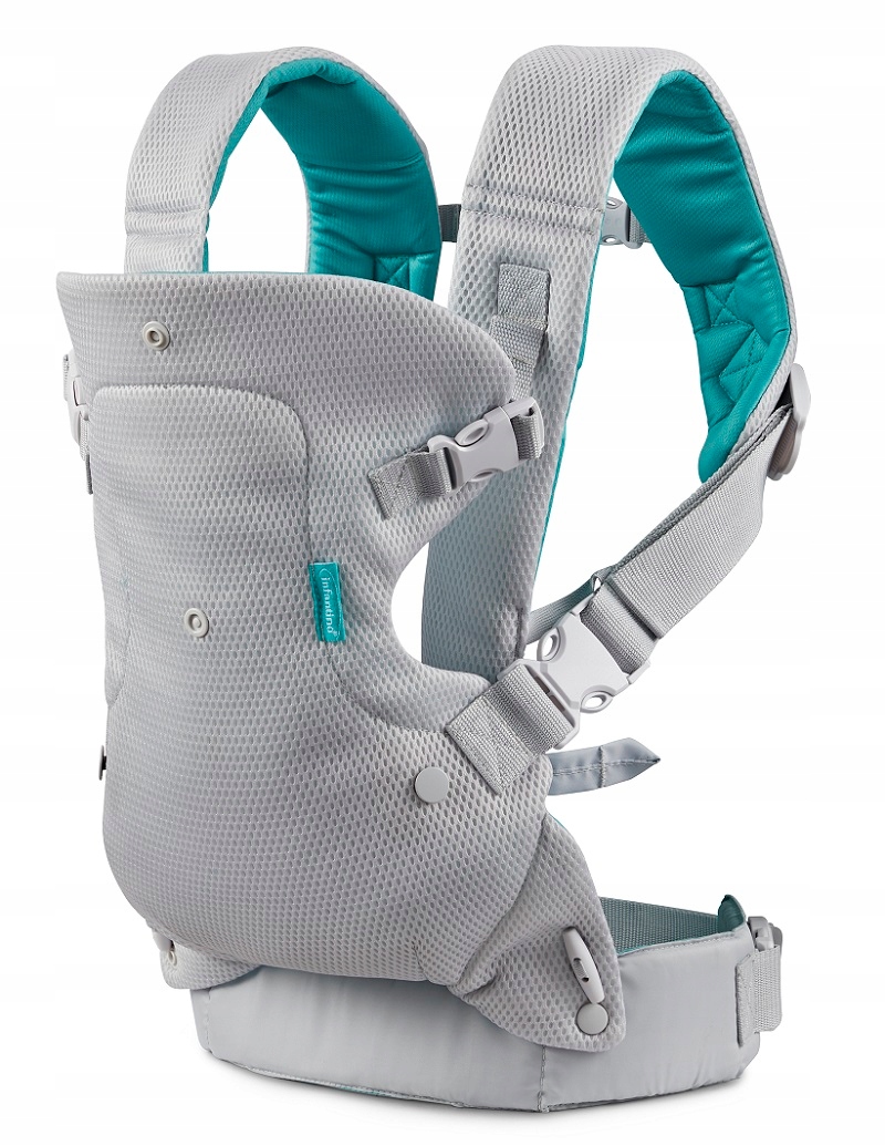 Nosidełko klasyczne Infantino regulowane szaro-zielone 0-14,5 kg
