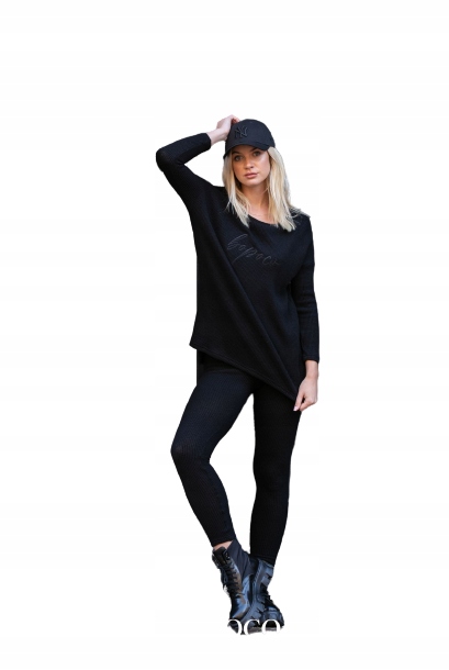 

Legginsy czarne dresowe Bopoco true stories M