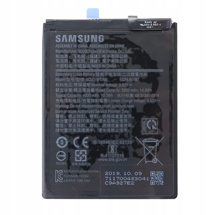 Originální Baterie SCUD-WT-N6 Samsung Galaxy A10S A20S Akumulátor 4000 mAh