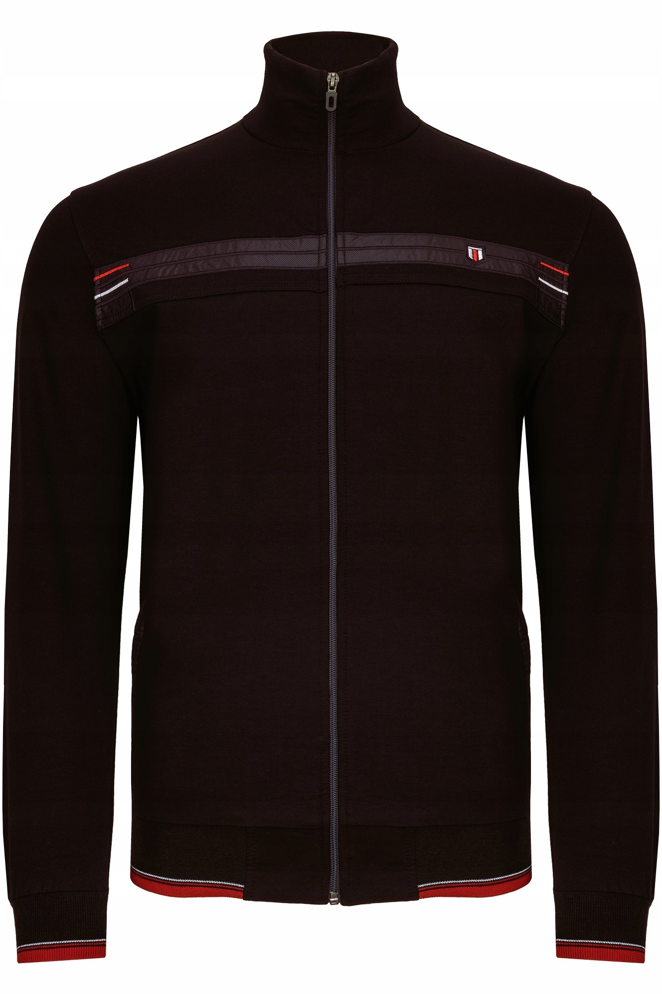 Pánská Rozepínací Mikina Černá Sportovní Kapsy Na Zipy Stojáček Stahovací Pásky L