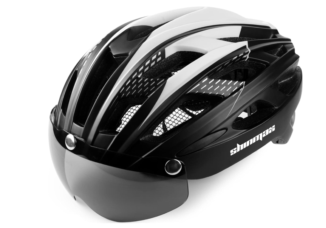 Kask Rowerowy Shinmax Wizjer Magnetyczny Szyba Mtb Czarny M/L 57-62 CM