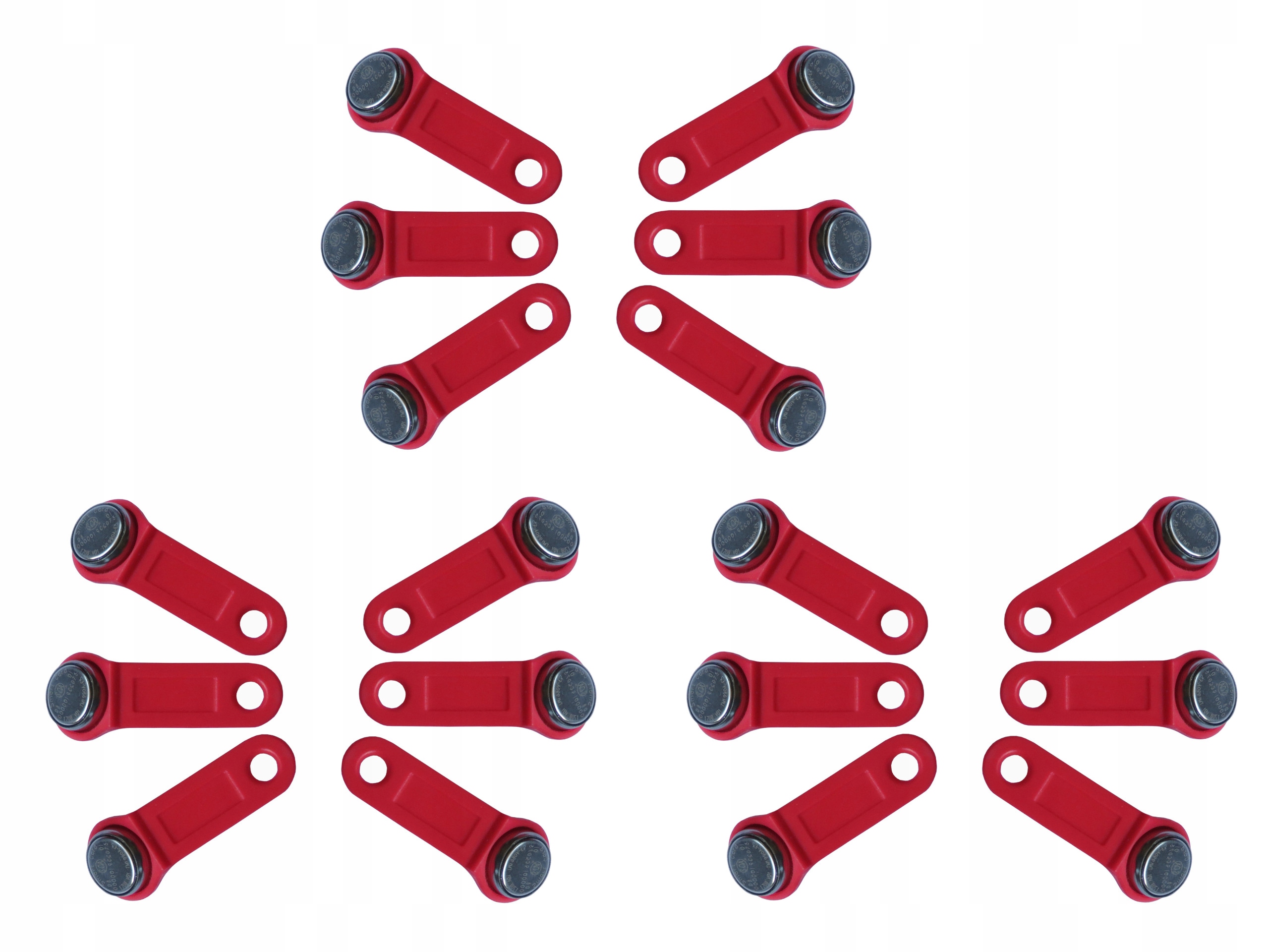 Přívěsek Na Klíče Pastilka pro Dallas iButton TM1990 Cyfral Laskomex červená 300 kusů