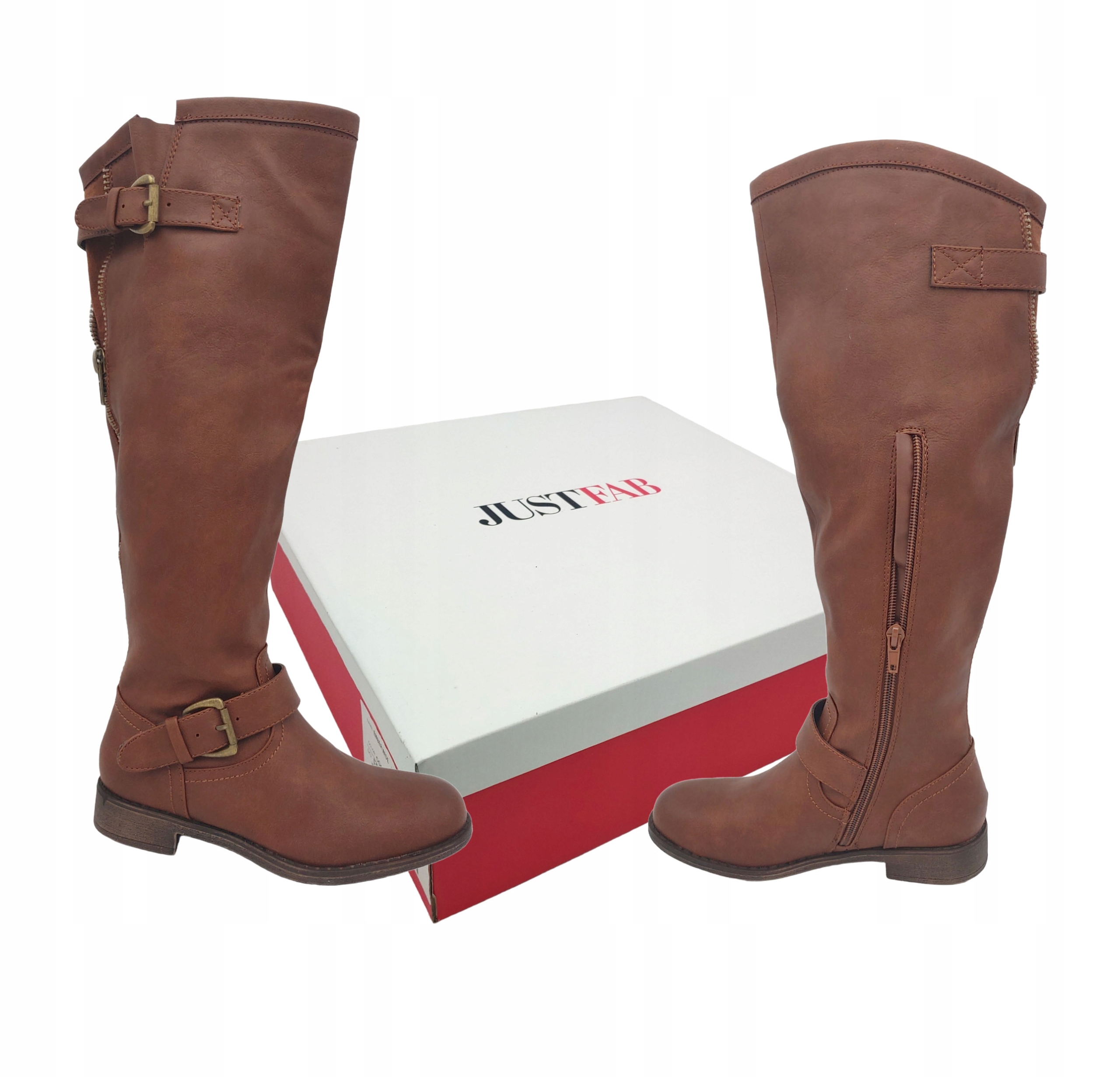 Hnědé Dámské Kozačky Před Kolena Justfab 36 W