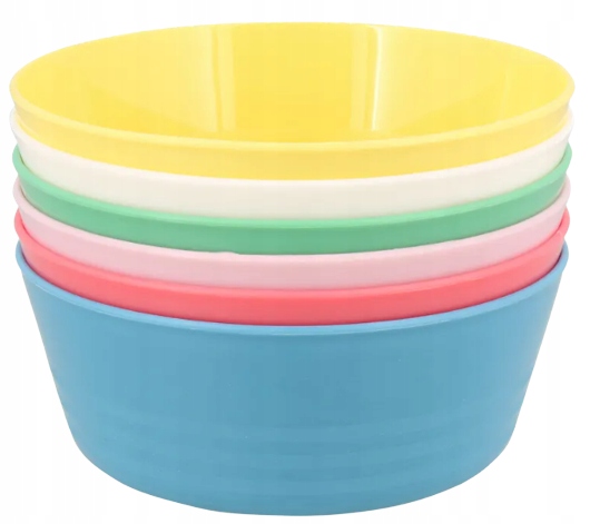 

Miski Plastikowe Miseczki Dla Dzieci 6szt kolorowe