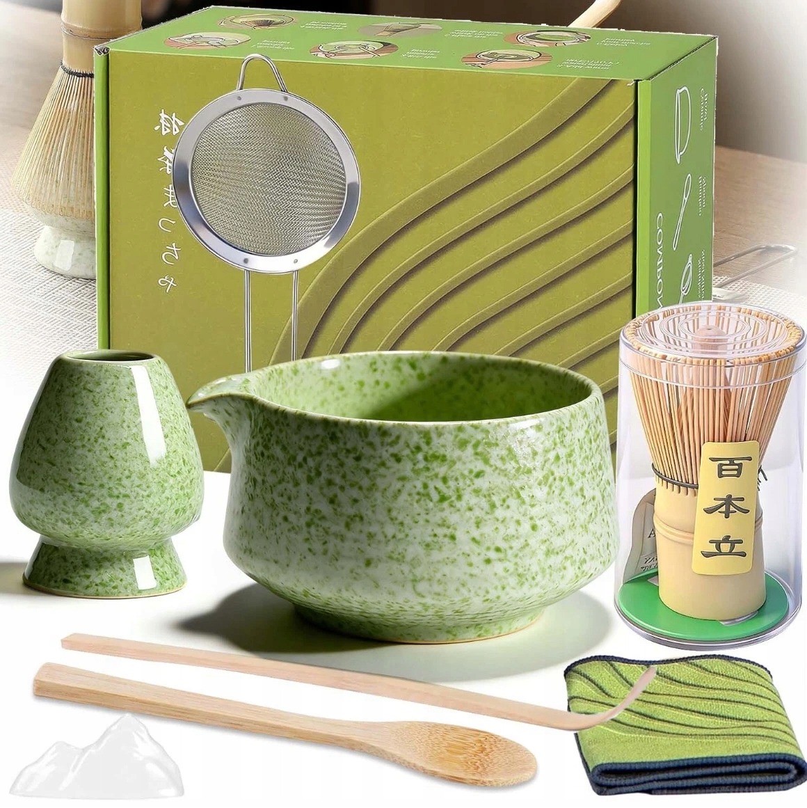 Zestaw do matchy 8 el., bezpieczny i trwały, do codziennego użytku