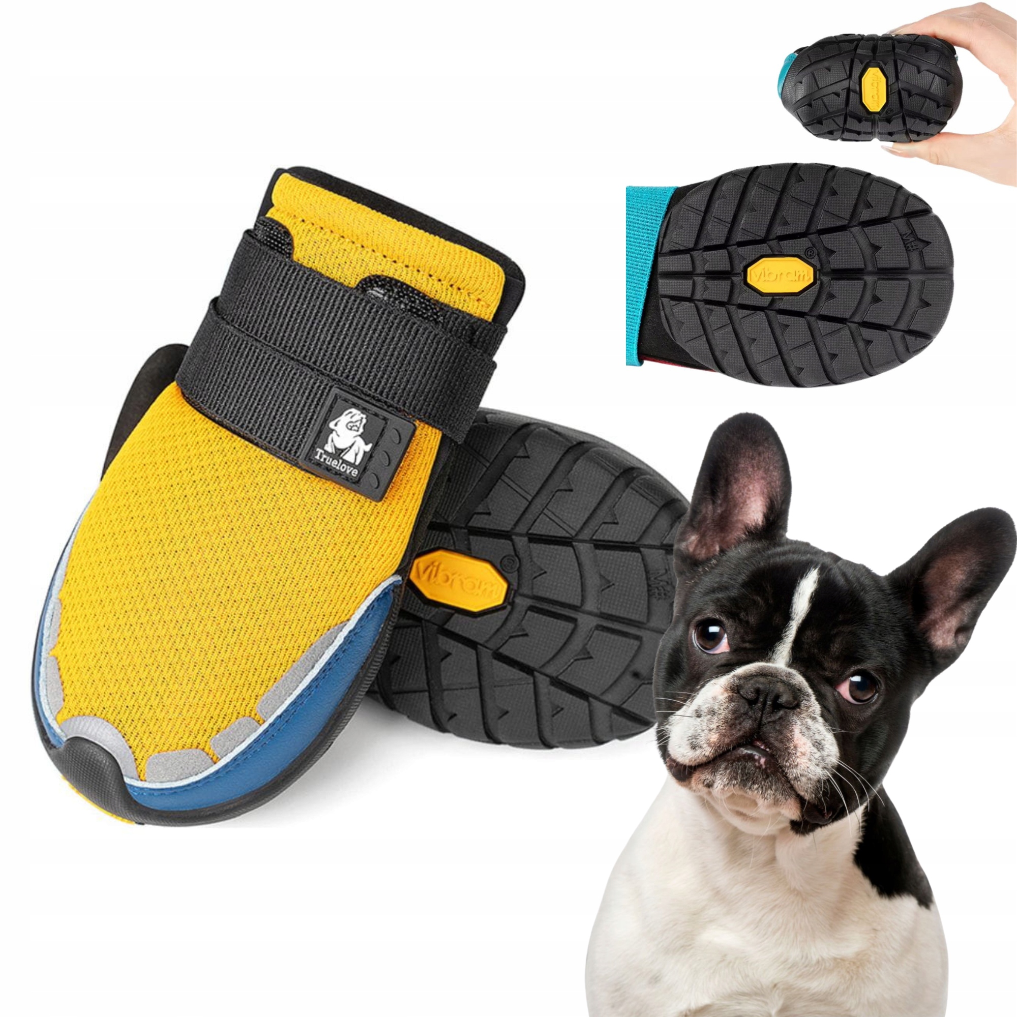 Levně Boty Pro Psa Truelove On Track Podrážka Vibram M (2 ks) 6,4 cm Žlutá