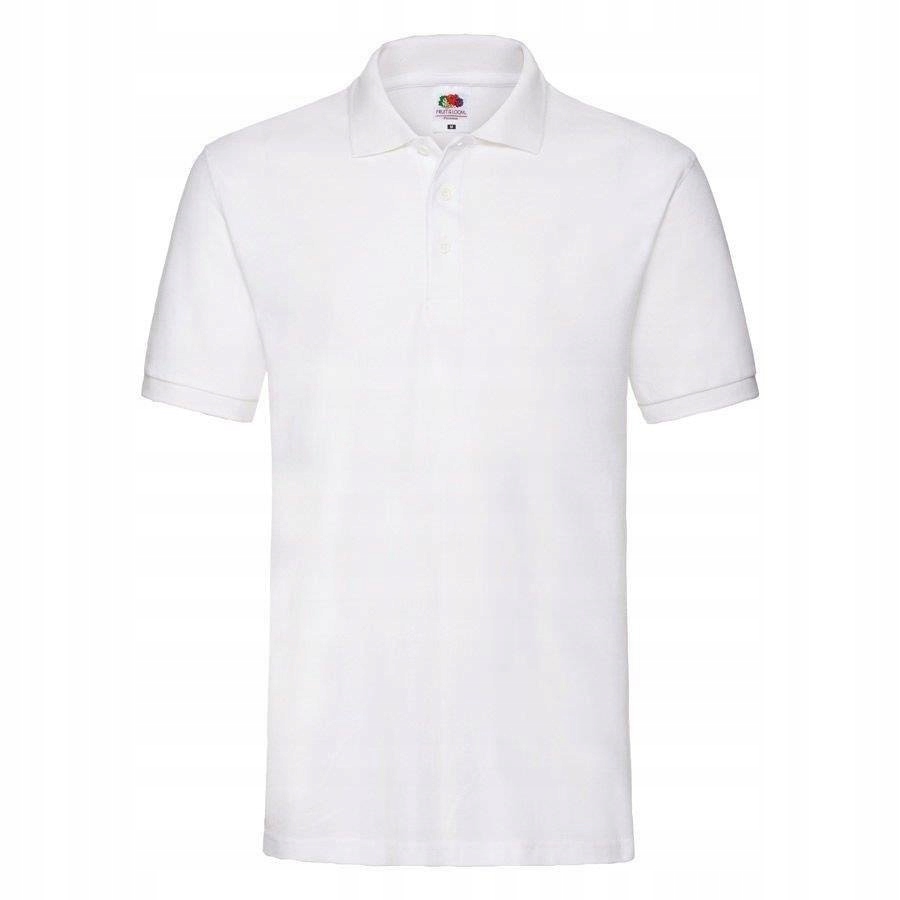 

Męska koszulka polo 100% bawełna Premium biała 3XL