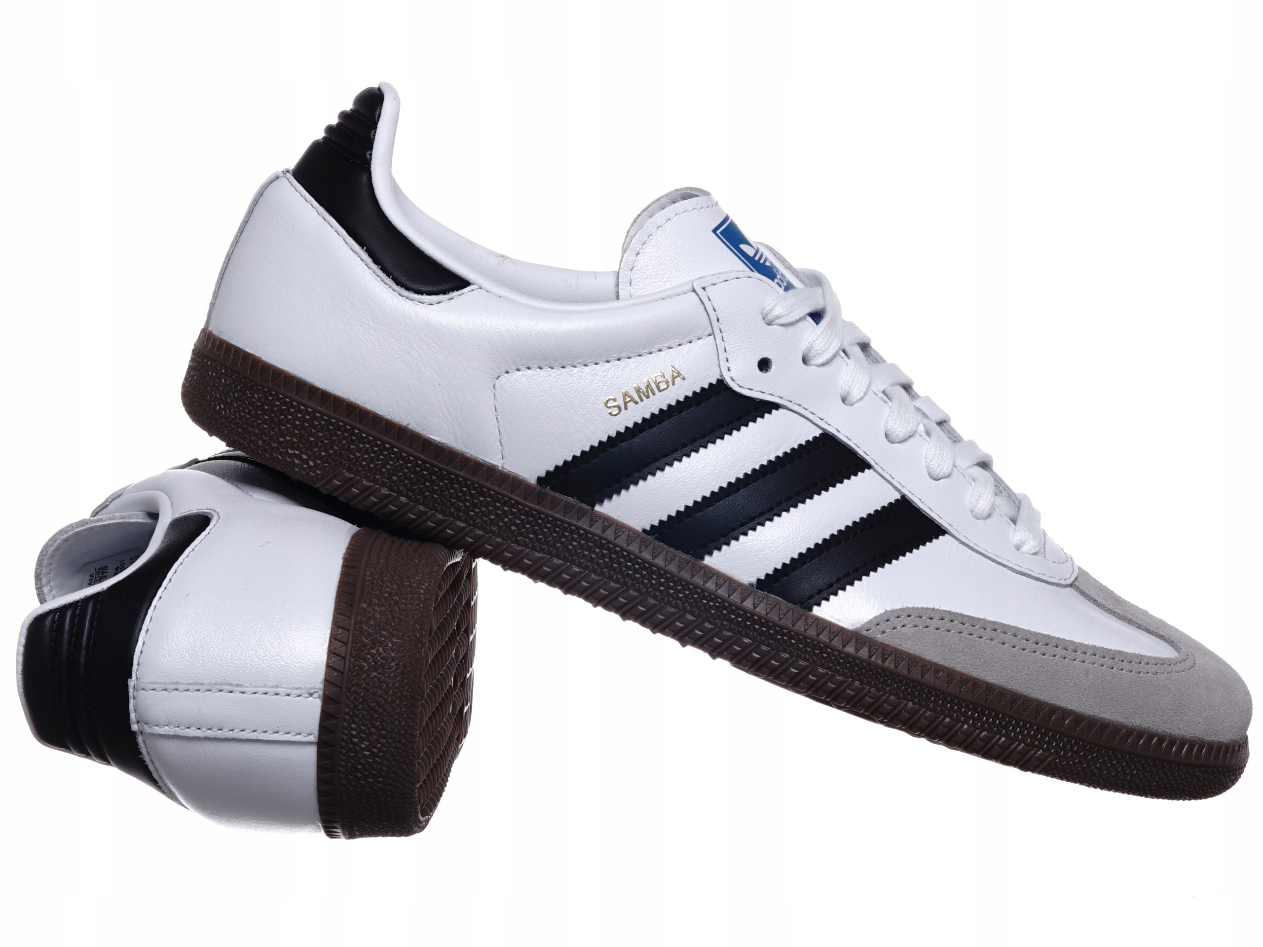 Pánské boty Adidas Samba Og B75806 kožené tenisky bílé