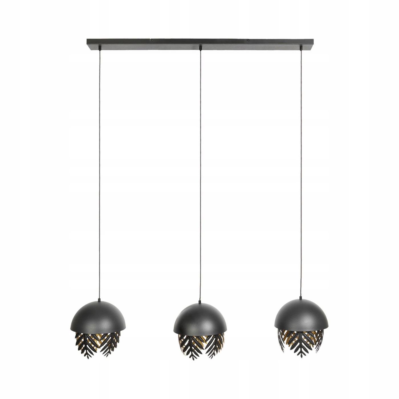 Lampa wisząca Lucande Aparas o wyglądzie liścia, 3-punktowa