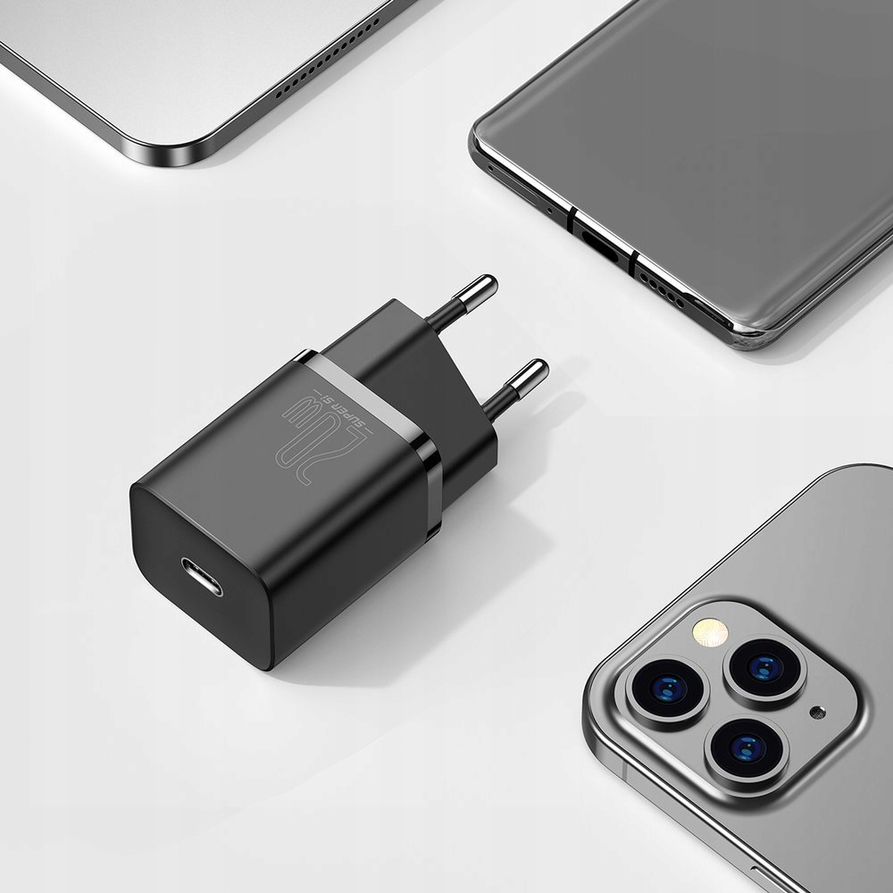 BASEUS SZYBKA ŁADOWARKA SIECIOWA USB C 20W PD MOCNA ZASILACZ DO TELEFONU Napięcie wyjściowe 5 V