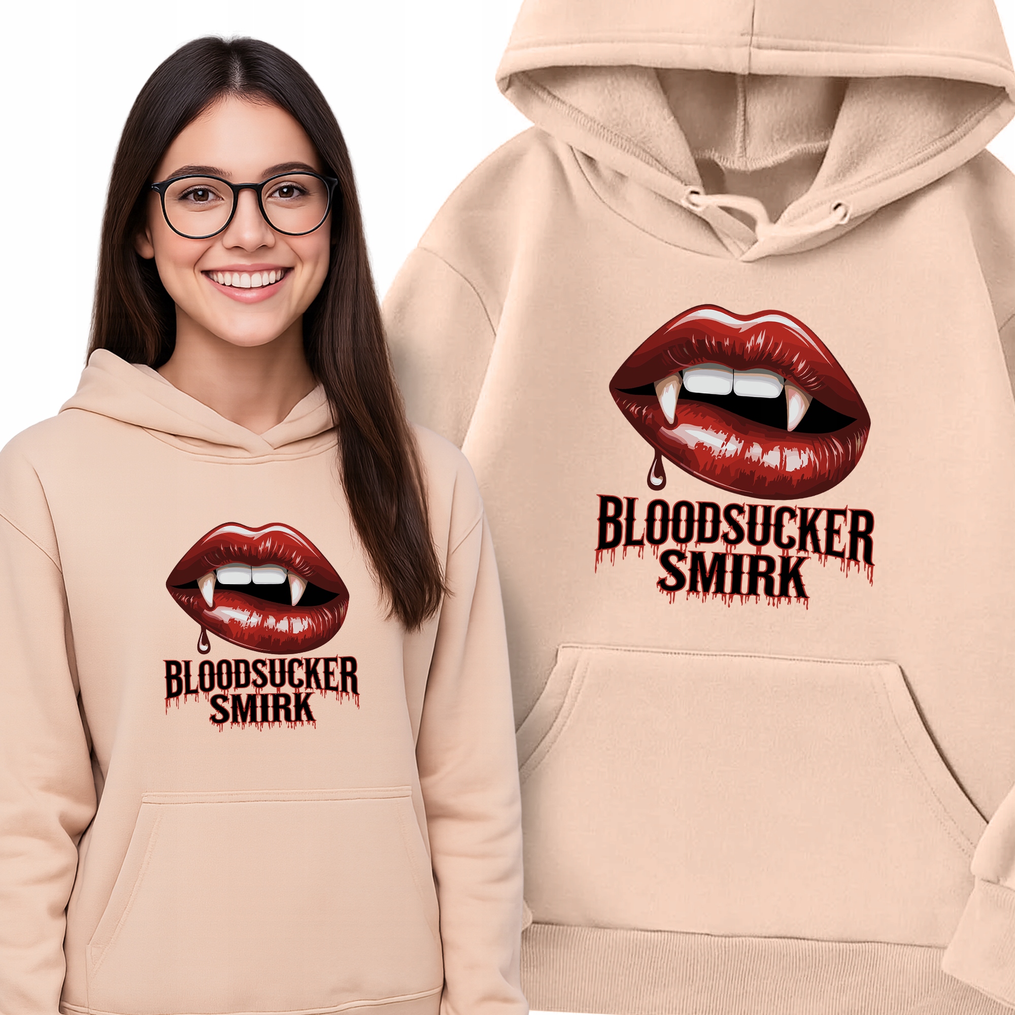 Mikina S Kapucí Broskvová Bloodsucker pro dívku jako Dárek Vel M