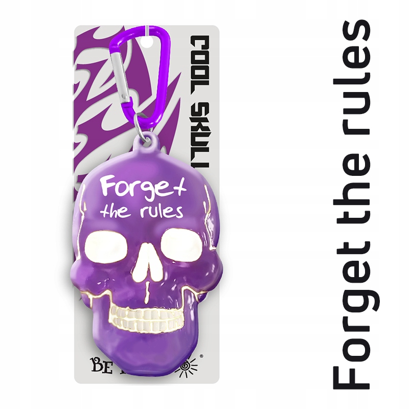 

Upominek z napisem Forget the rules, fioletowy