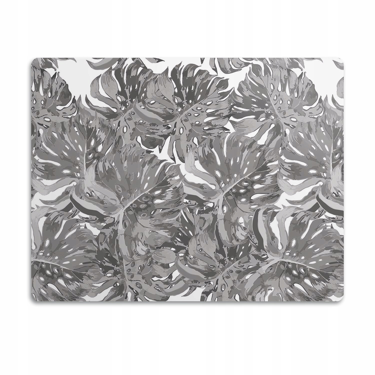 Levně Ochranná podložka pod misky pro psa Šedé listy 60x40