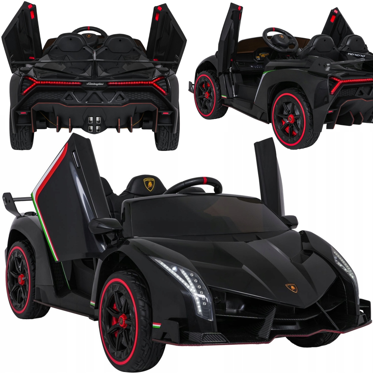 Auto Lamborghini Na Akumulator Do 50KG 2 Osobowe Funkcja Kołyski 4x45W 2AKU