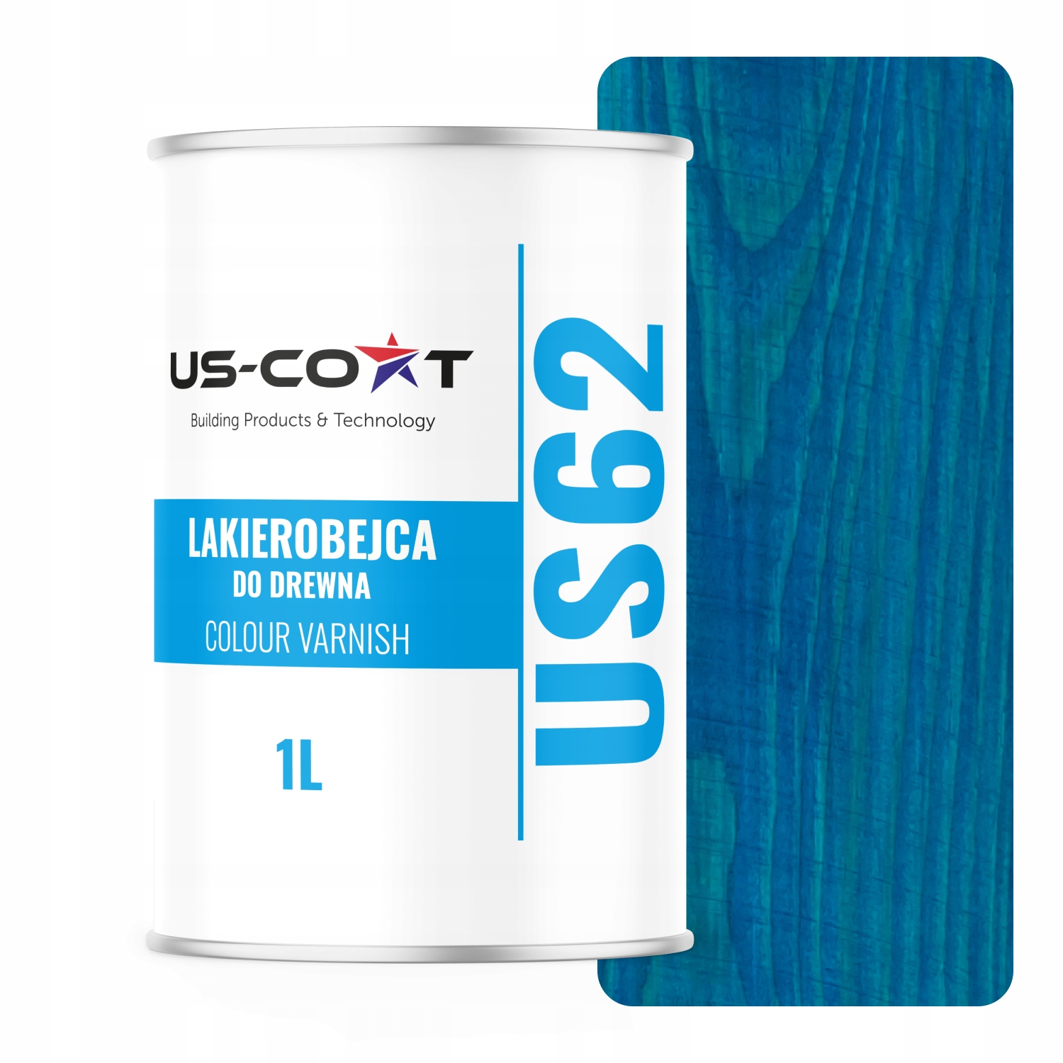 Lakovací malta na dřevo 3v1 Extra Lazura Barva Modrá Polomatná 1L Ochranná