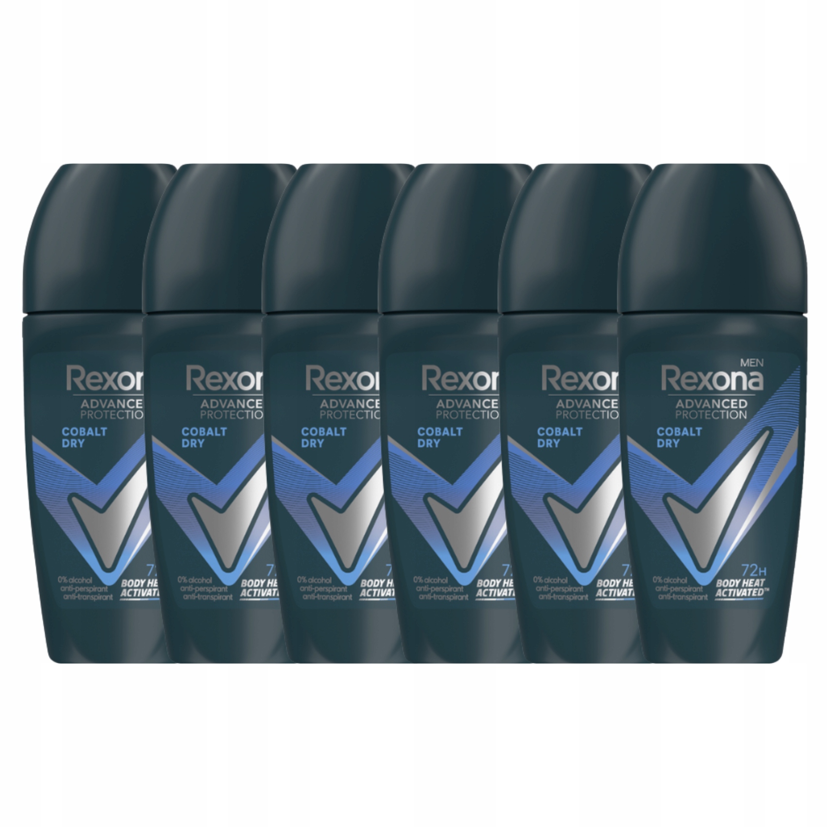 6 x Rexona Men Cobalt Dry 72H kuličkový antiperspirant pro muže 50 ml