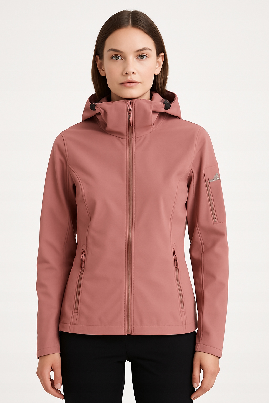 Mckinley Růžová Softshellová Bunda S Kapucí A Kapsami 38 6BA
