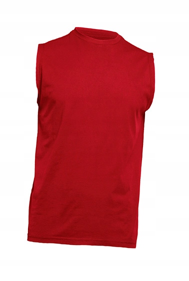 

Koszulka Tshirt męski bez rękawów Czerwona r. S