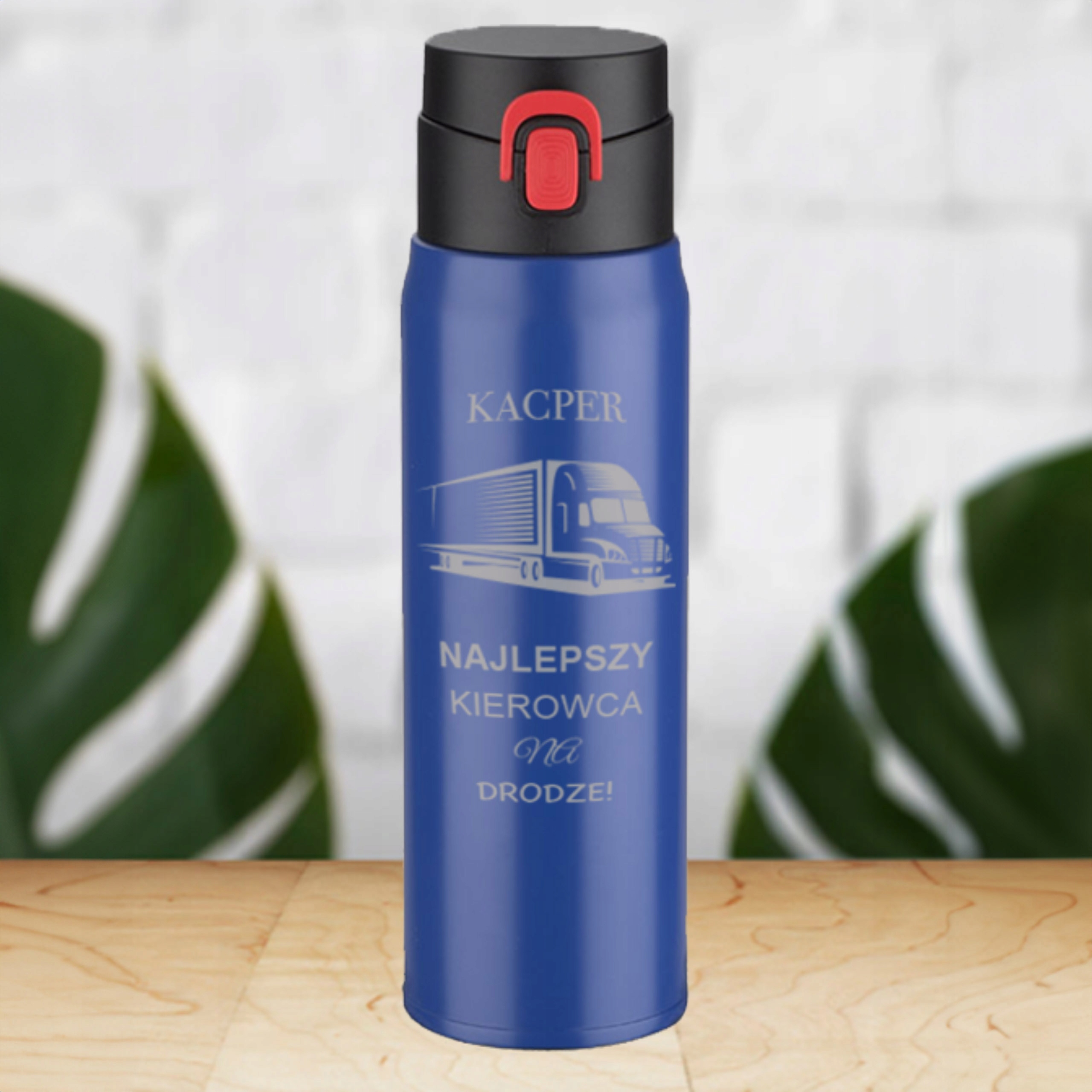 KUBEK TERMICZNY TERMOS NA KAWĘ HERBATĘ DO SAMOCHODU 420ml NIEBIESKI +GRAWER Pojemność 420 ml