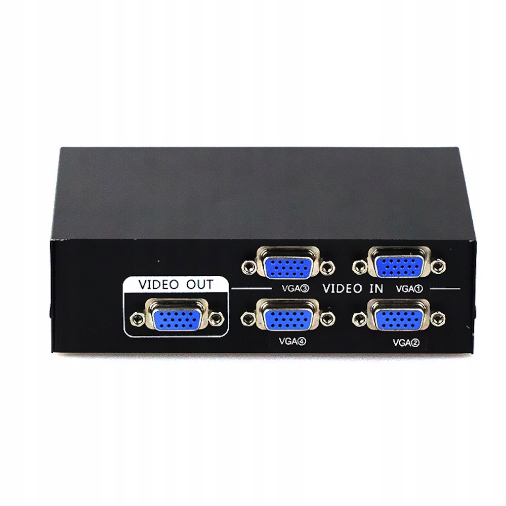 Switch obrazu VGA 4x1 rozdzielacz D-SUB 4 komputery 1 monitor przełącznik Długość kabla 0 m