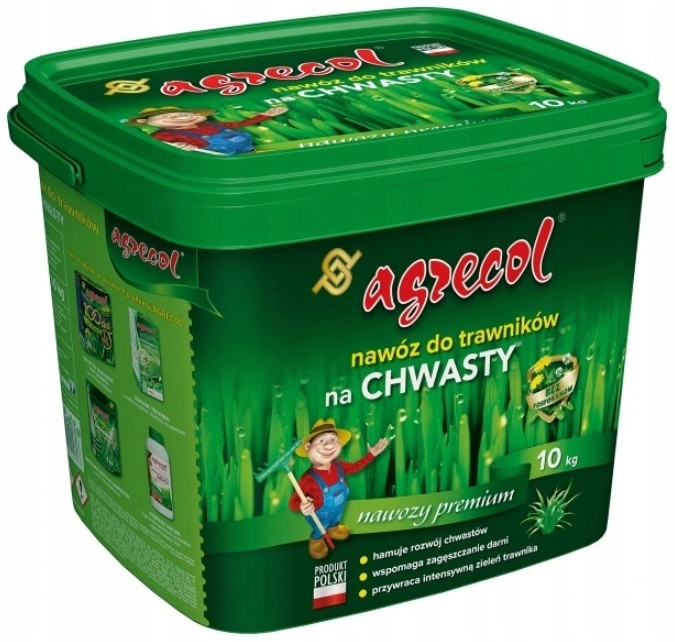 Agrecol Nawóz do trawnika zachwaszczonego mineralny granulat 10 kg