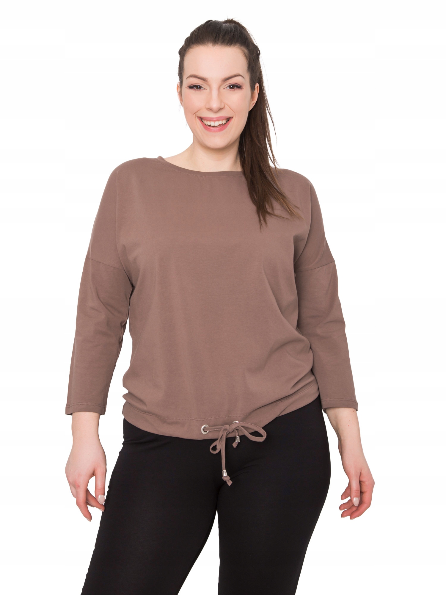 

Rewelacyjna Gładka Bluzka damska Plus Size - 2XL