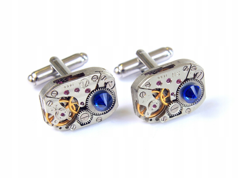 Manžetové knoflíčky Steampunk Obdélník A Deep Navy