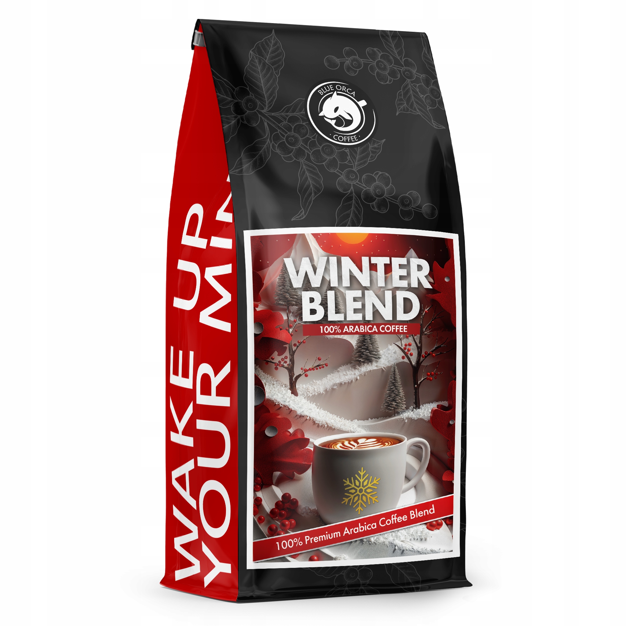 Levně Káva zrnková 1 kg Winter Blend 100% Arabica Čerstvě Pražená Blue Orca