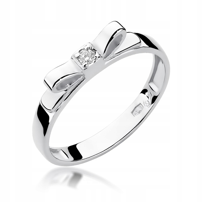 

Pierścionek Zaręczynowy Białe Złoto Brylant Grawer