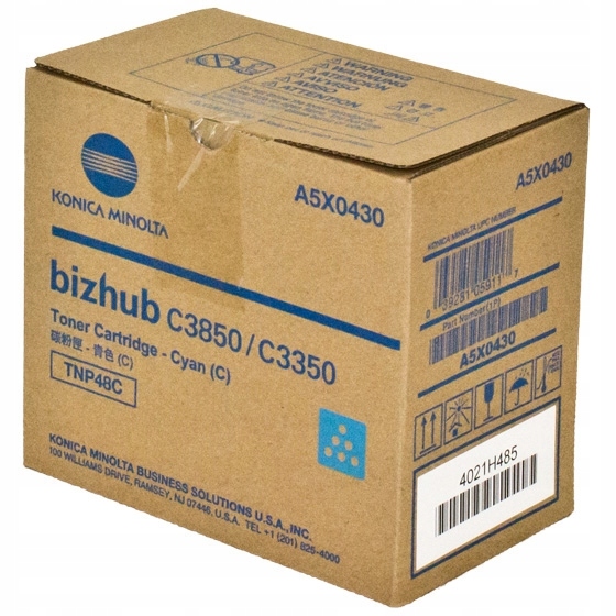 Toner TNP48C A5X0450 A5X04D0 azurový pro Bizhub C3350 C3853 Ineo +3350 +3850