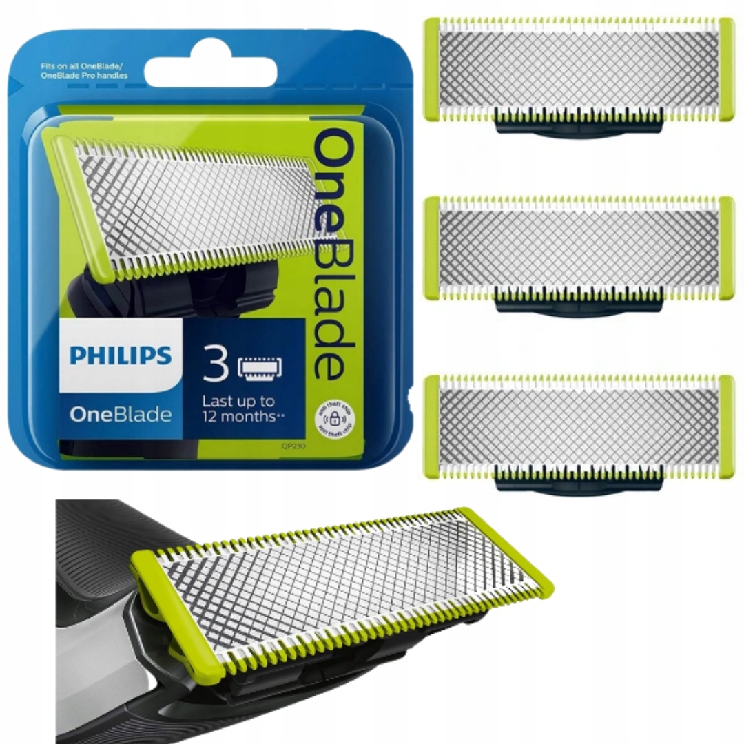 

3 x Mocne Ostre Wymienne Końcówki Philips Oneblade
