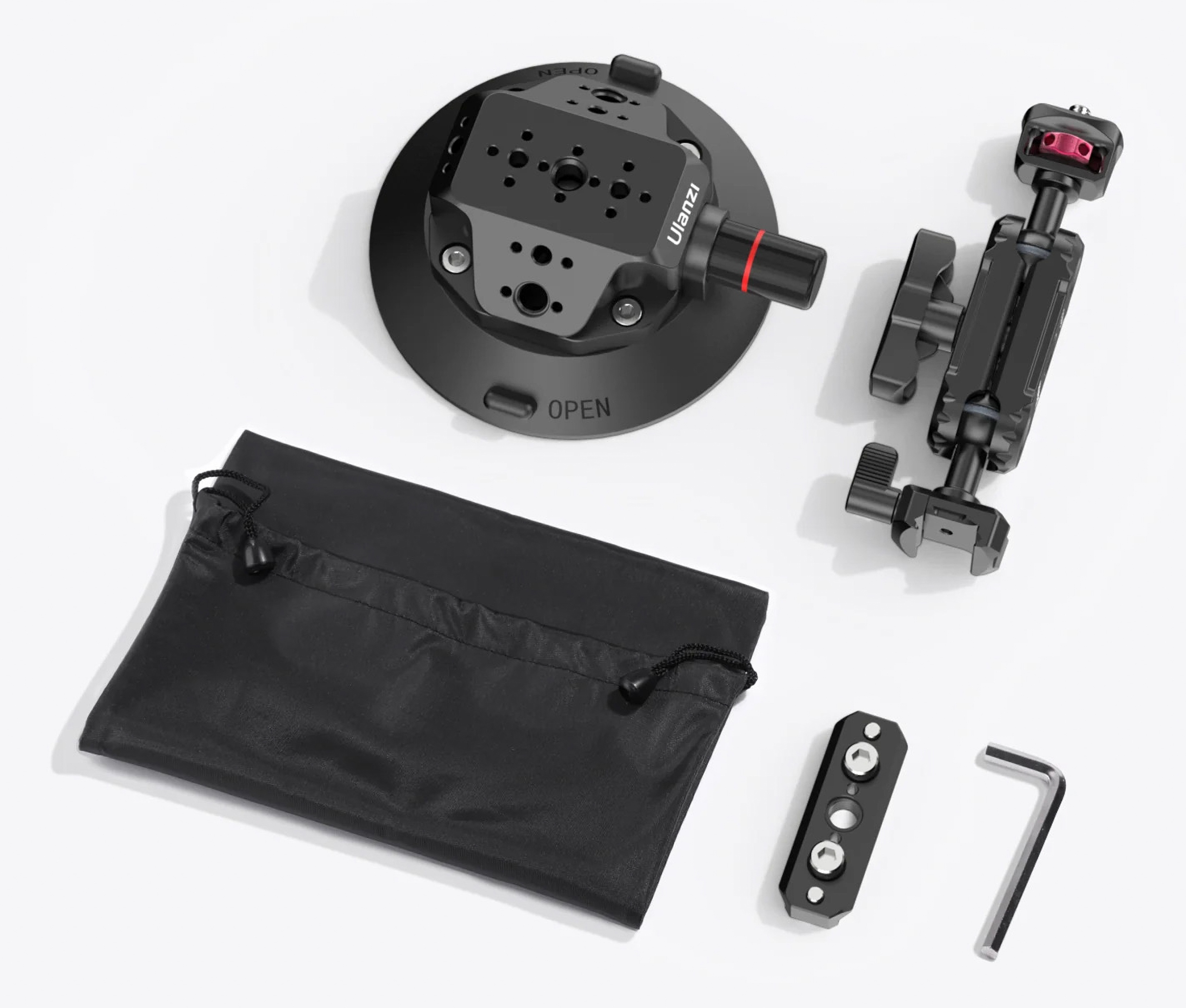 Silná 4,5-palcová prísavka s koľajnicou Nato a ramenom Magic Arm 1/4 a 3/8 palca