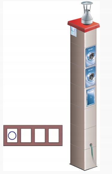 Systémový komín Brata Ferro Turbo T W4 fi 80 6 m 68 x 24 cm plyn olej