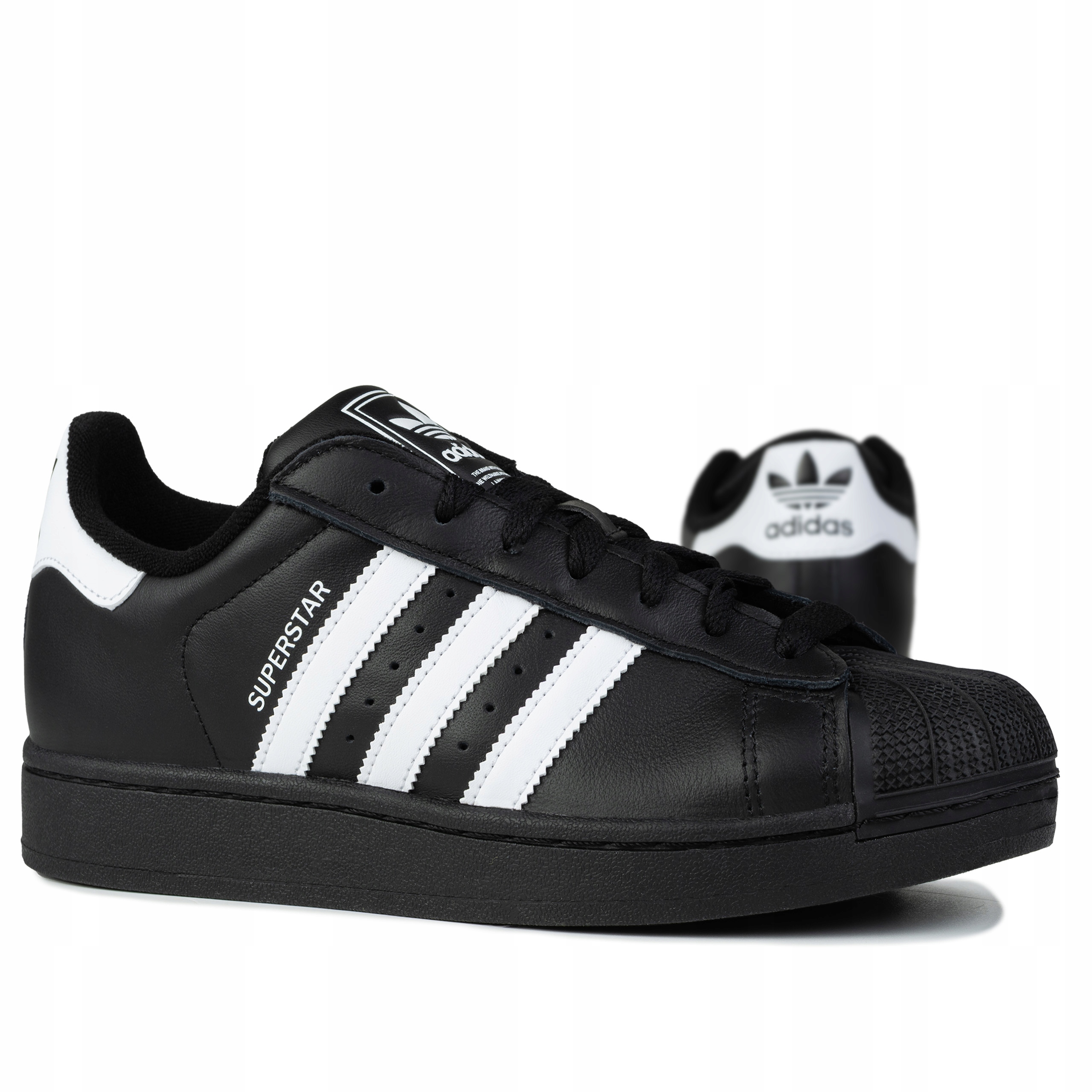 Pánské sportovní boty adidas Superstar JI0079 kožené černé pohodlné 42 2/3