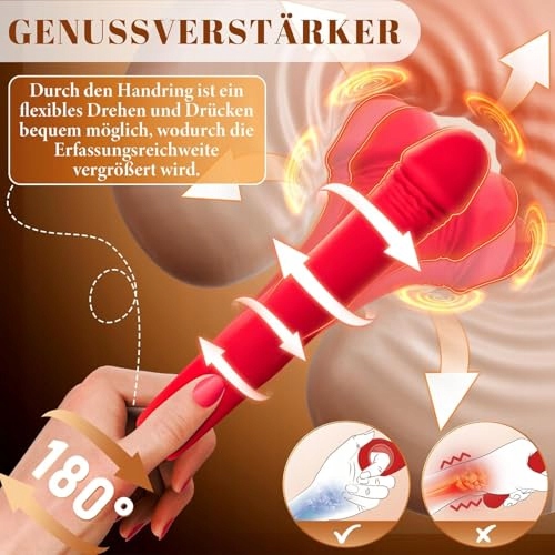 CACUOLA Wibrator Dildo Z Funkcją Pchającą Stymulacja G Punktu Dla Kobiet — miniatura 4