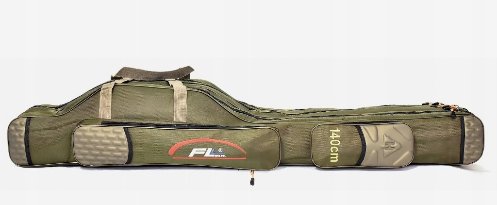POKROWIEC TORBA FUTERAŁ WĘDKARSKI USZTYWNIANY WODOODPORNY 3 KOMOROWY 150cm
