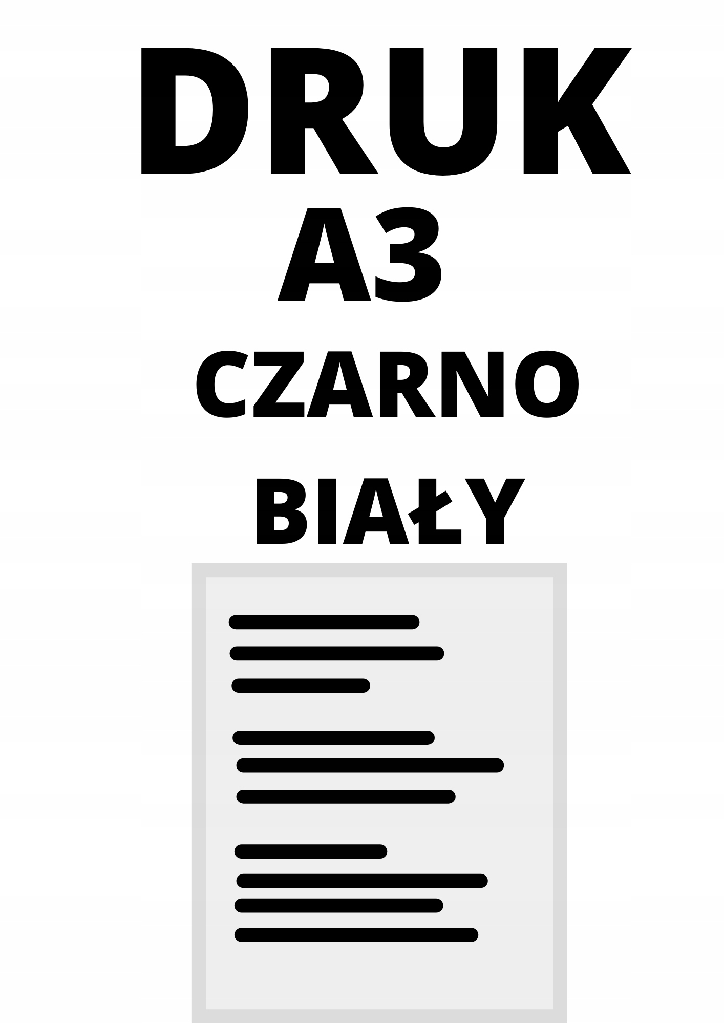 

Wydruk, druk, ksero czarno biały A3 500 str