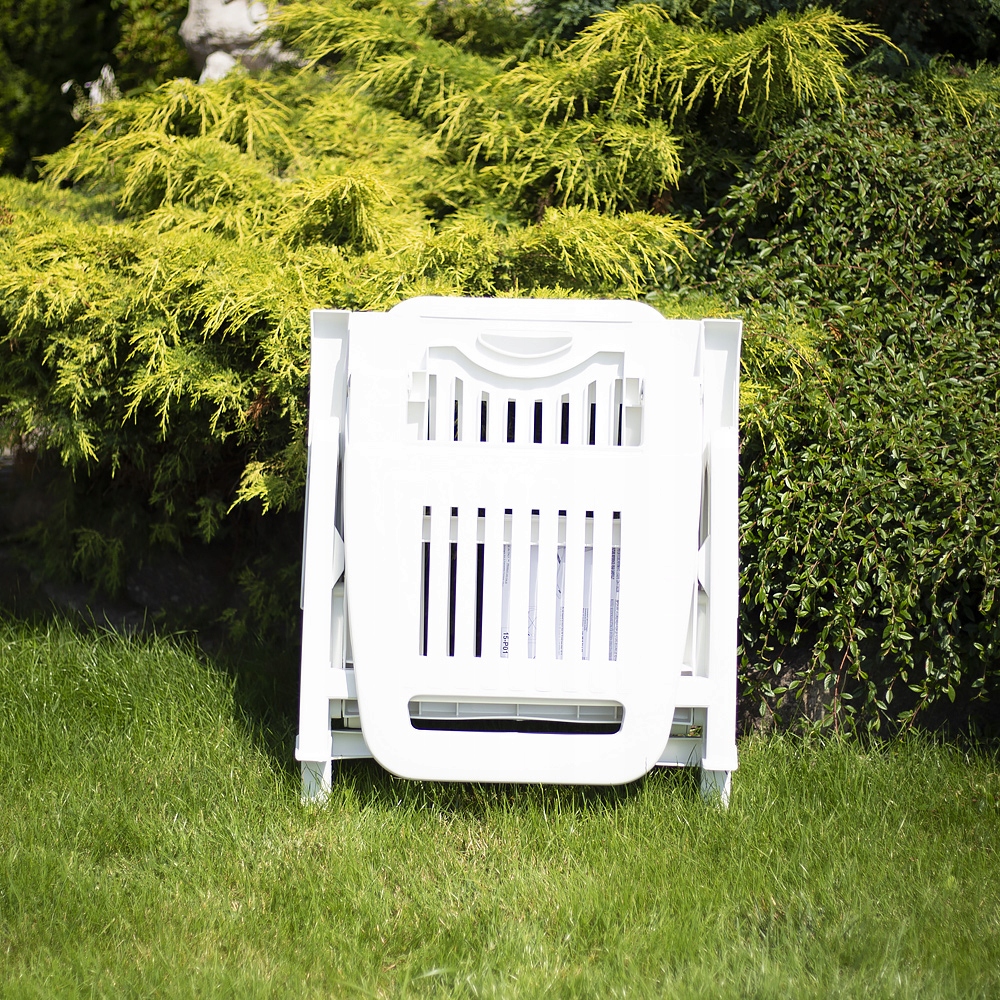 LEŻAK BASENOWY BIAŁY ROZKŁADANY LEŻAKI OGRODOWE Styl nowoczesny