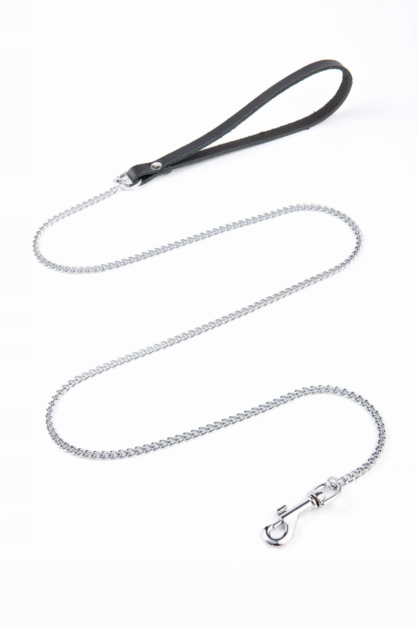 

Smycz Łańcuchowa chrom. rączka Skóra 115cm/5mm