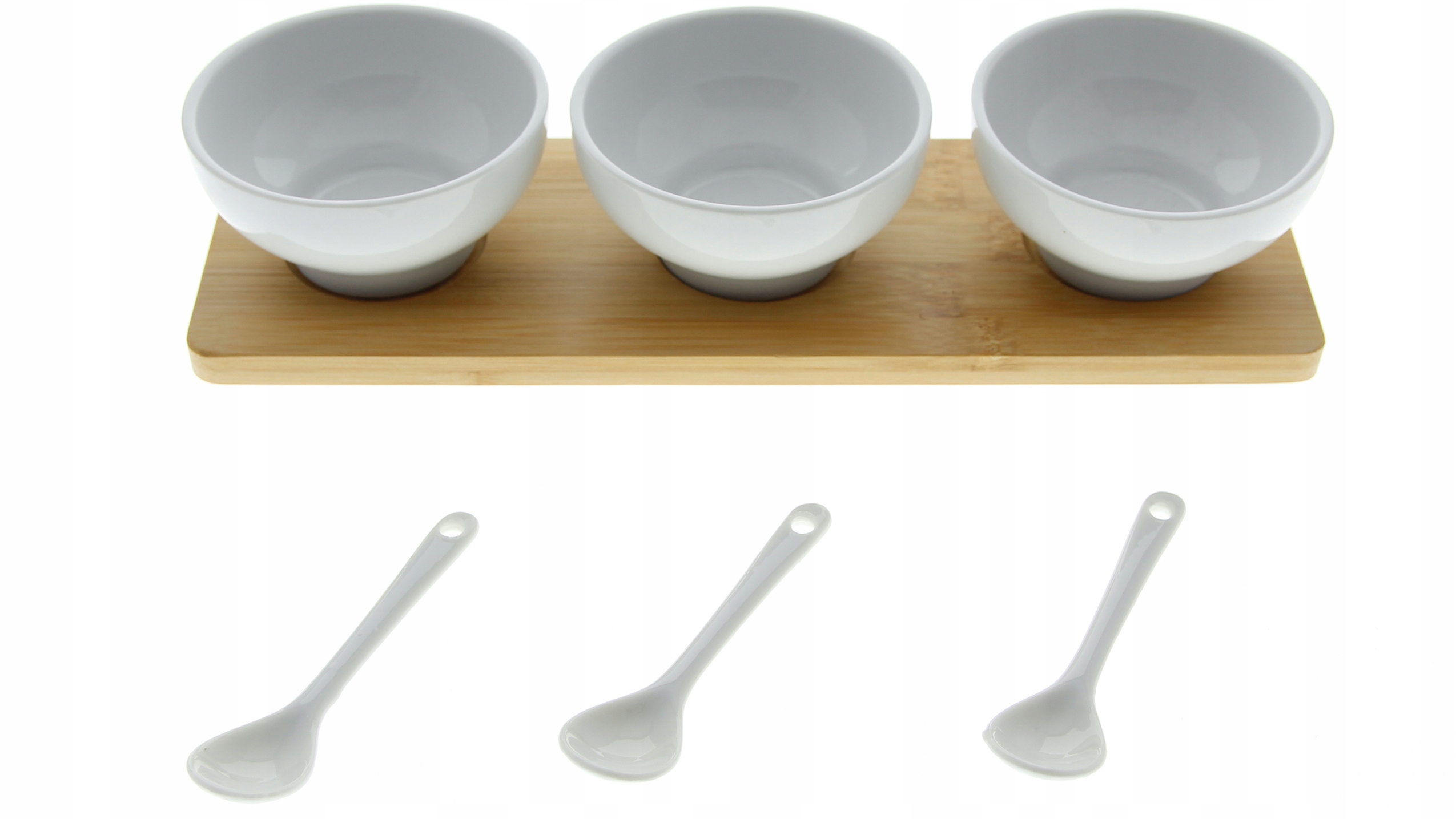 NA BAMBUSOWEJ TACY PORCELANOWE POJEMNIKI 3SZT Marka Supplemedica