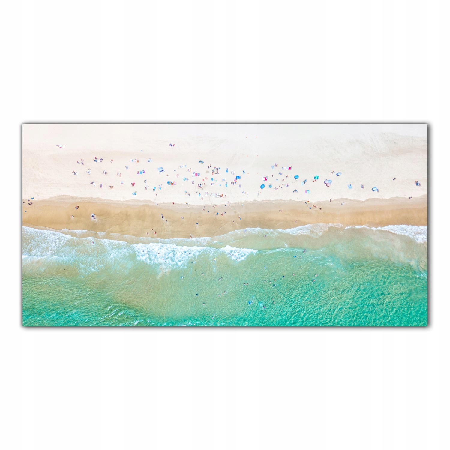 Ocean Beach Lidé 140x70 Skleněné panely kuchyně