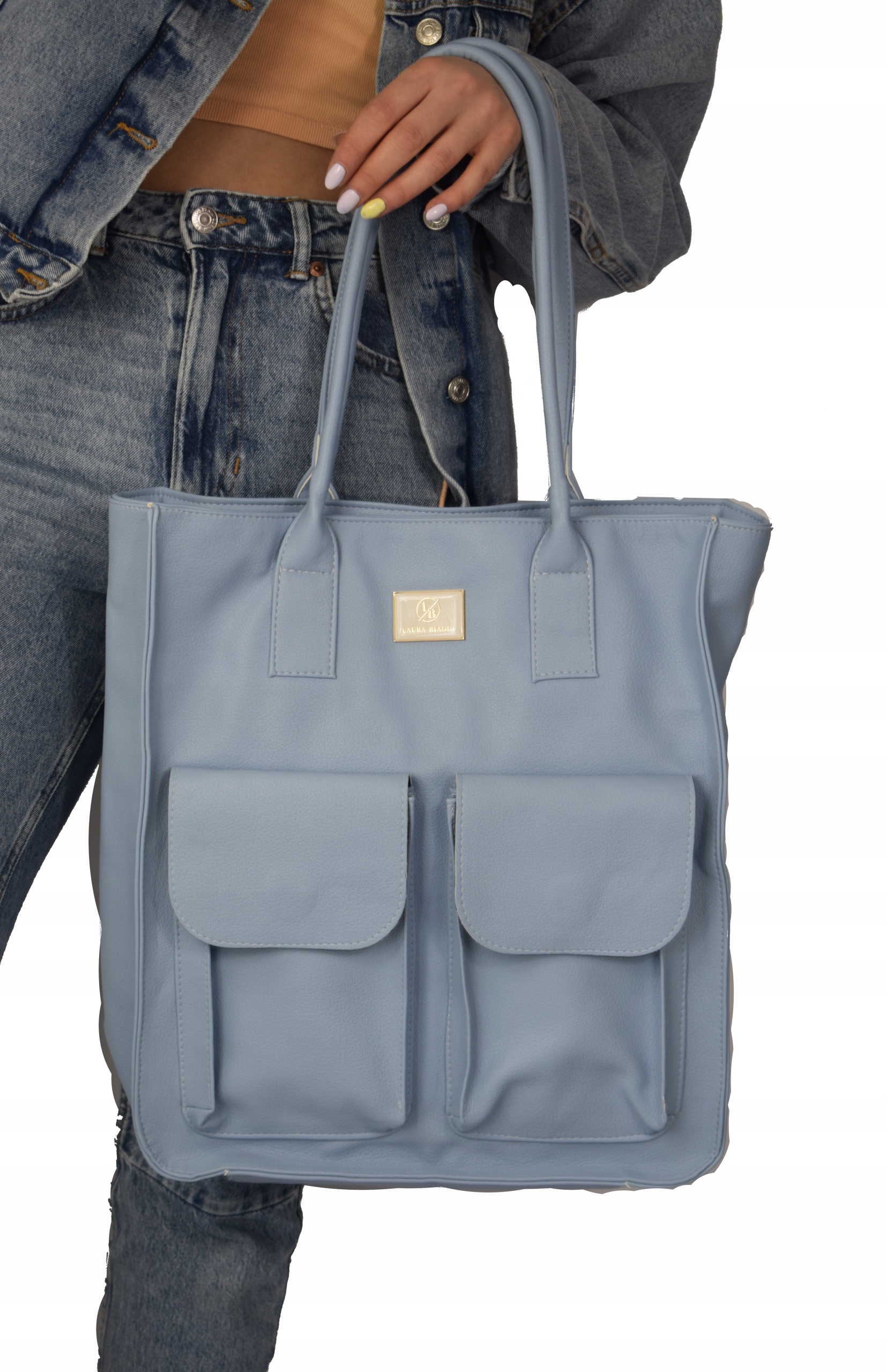 LAURA BIAGGI Niebieska DUŻA TOREBKA